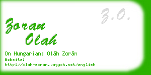 zoran olah business card